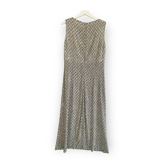 Rene Lezard Sleeveless Midi Dress in Print, Size 40‎ German (US10/L) - Picture 2 of 11